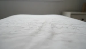 Typical daily hair loss on a pillow