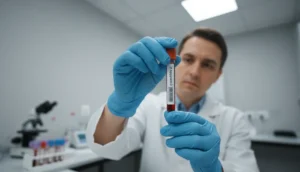 Blood sample being analyzed for vitamin D levels