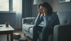 Person experiencing physical symptoms of depression