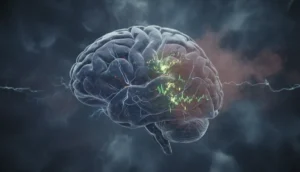 Illustration of brain pathways affected by addiction