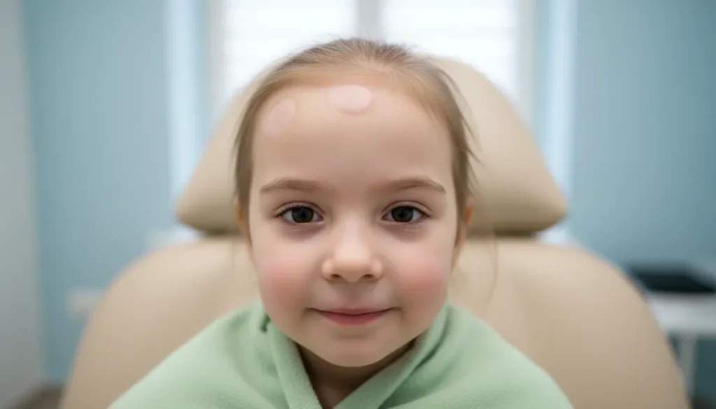 A child experiencing alopecia areata