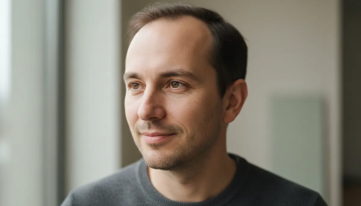 Typical early-stage receding hairline