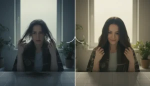 Hair shedding before and after treatment