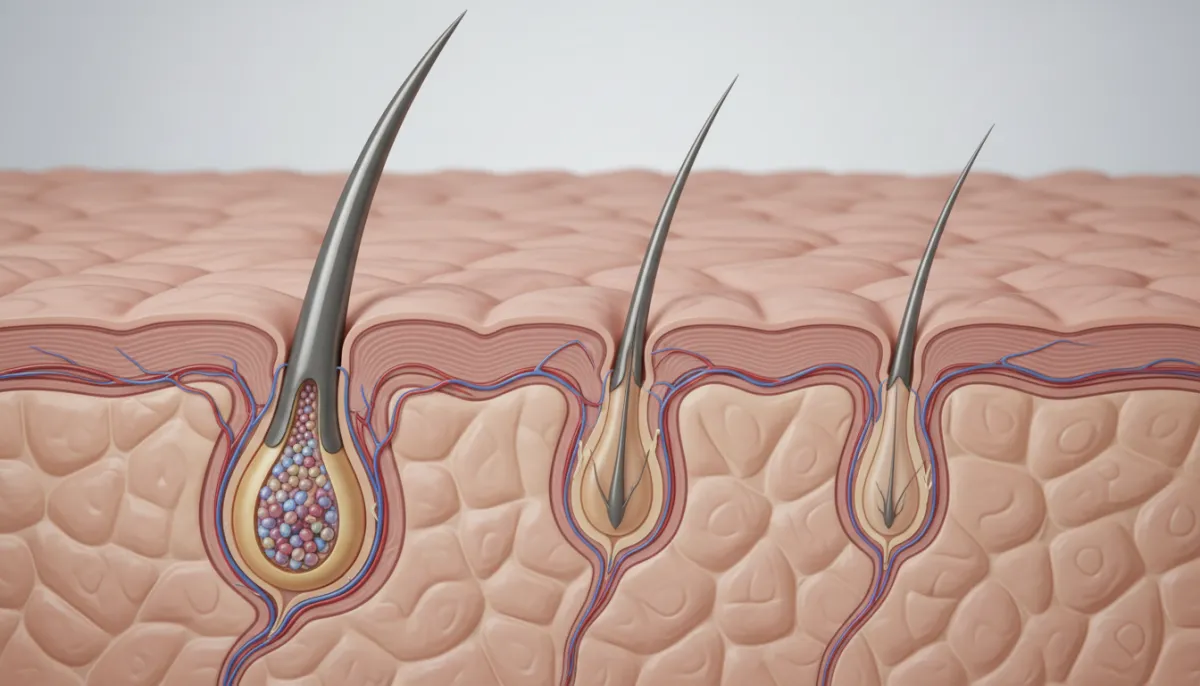 The three phases of the hair growth cycle