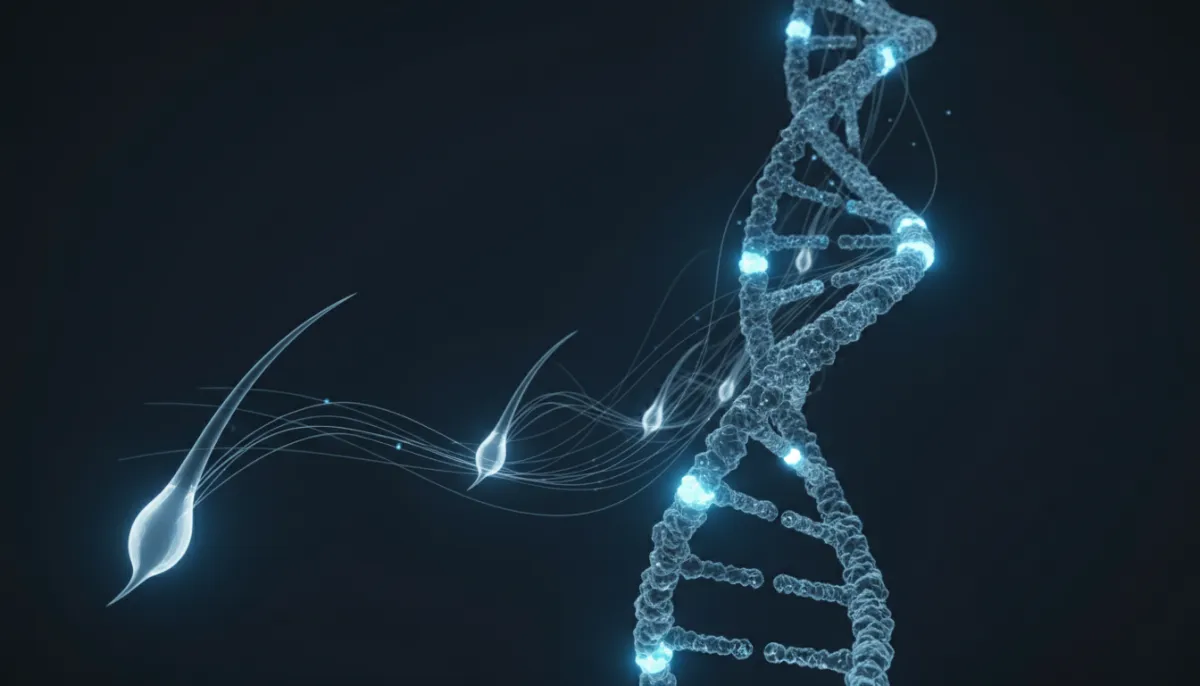 Illustration of hair loss gene DNA