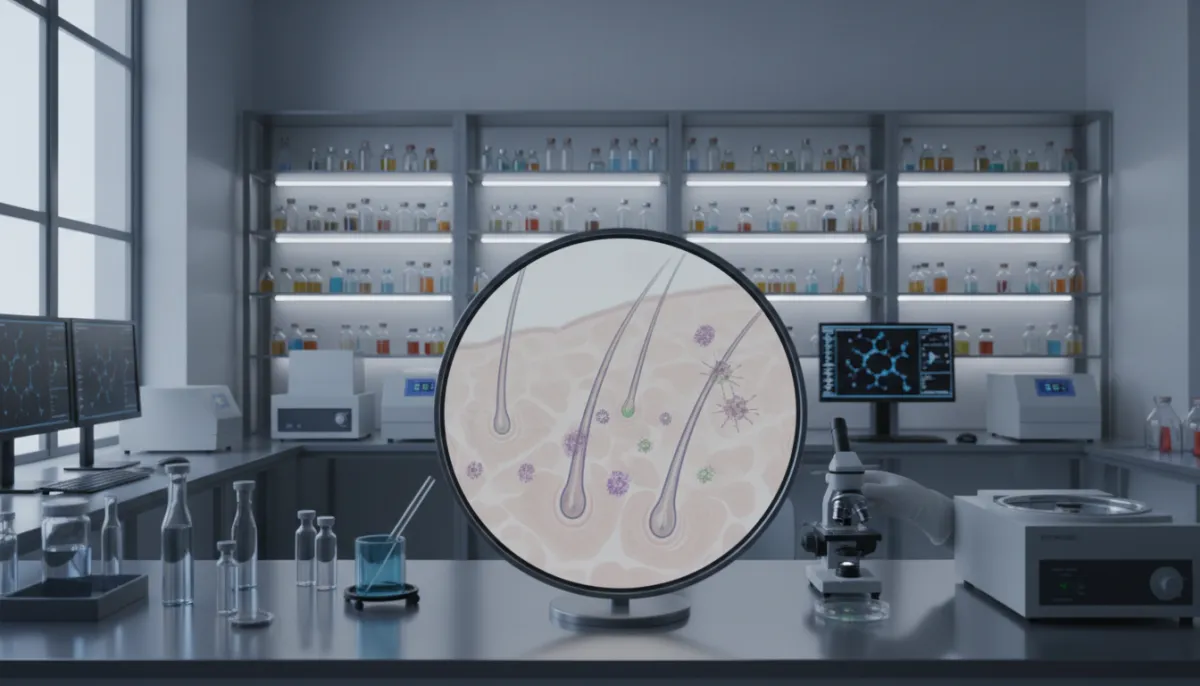 Illustration of how antibiotics may influence hair follicles