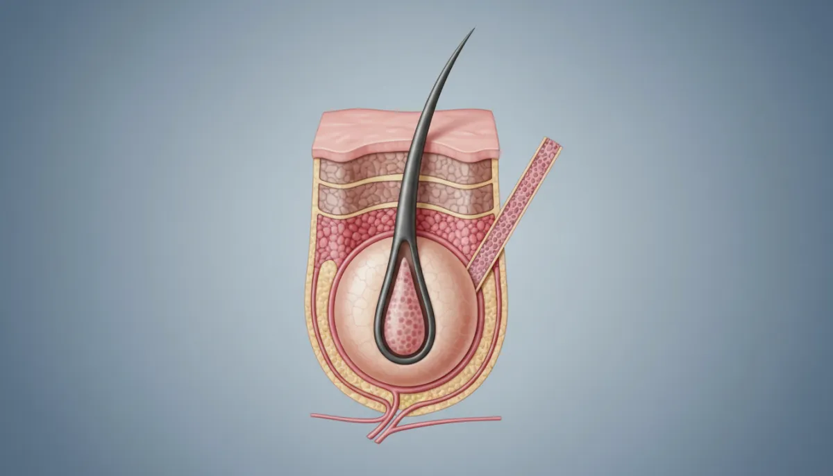 Detailed anatomy of a healthy hair follicle