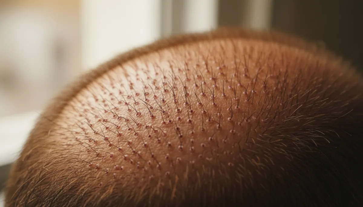 Stages of the hair transplant healing process