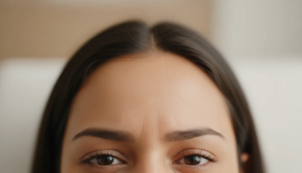 Typical presentation of front hair loss in women