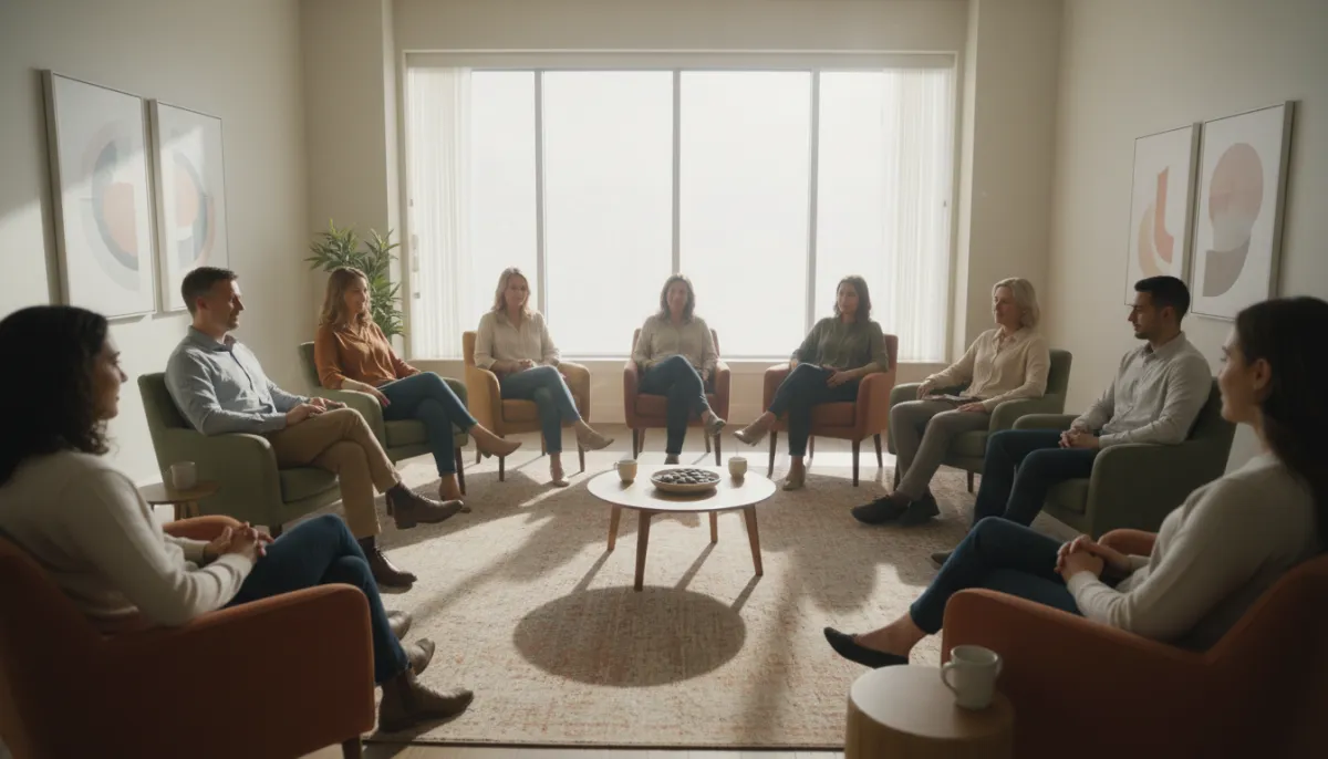 A supportive group counseling session