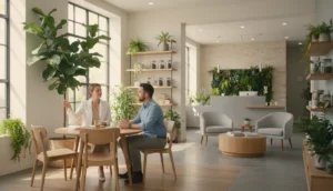 A modern naturopathic clinic with natural decor