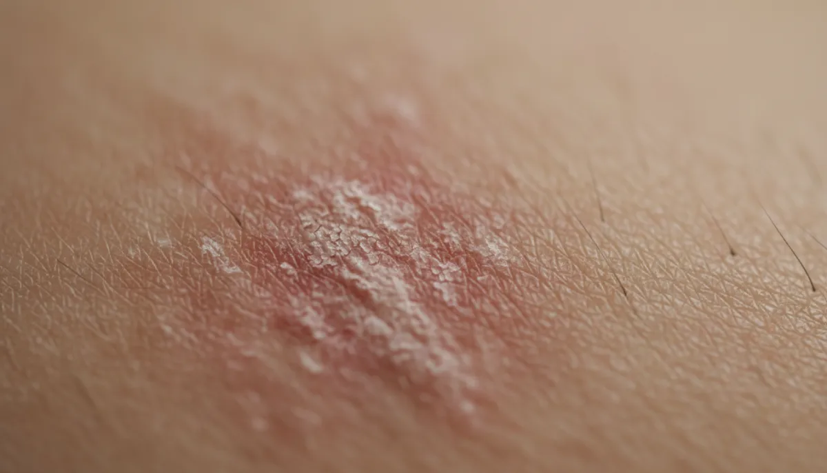 Typical appearance of dermatitis on the arm