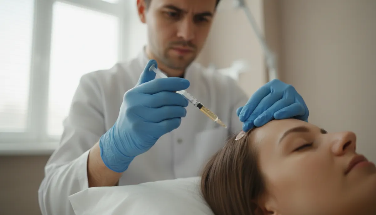 Stem cell injection procedure for hair restoration