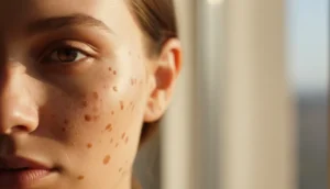 Sunlight causing skin discoloration