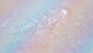 Close-up of skin cells hydrated by hyaluronic acid