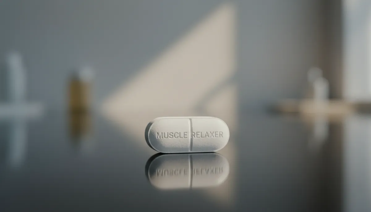 A typical over the counter muscle relaxer tablet