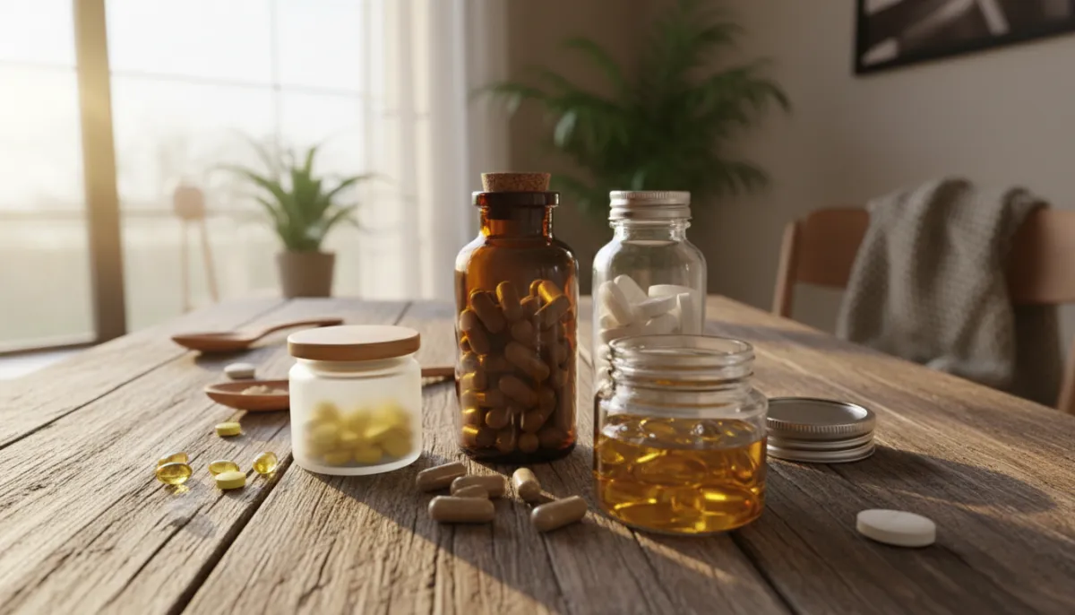 A selection of anxiety‑reducing supplements