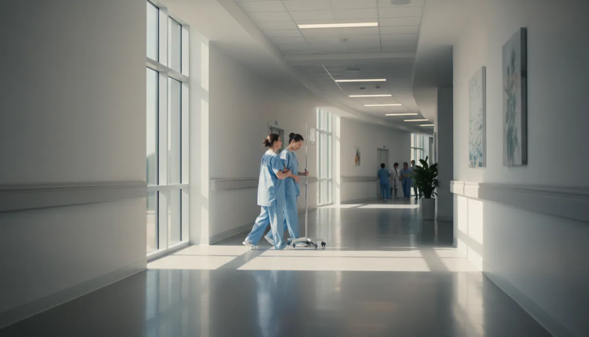 A calm hospital environment where patients begin their surgical journey