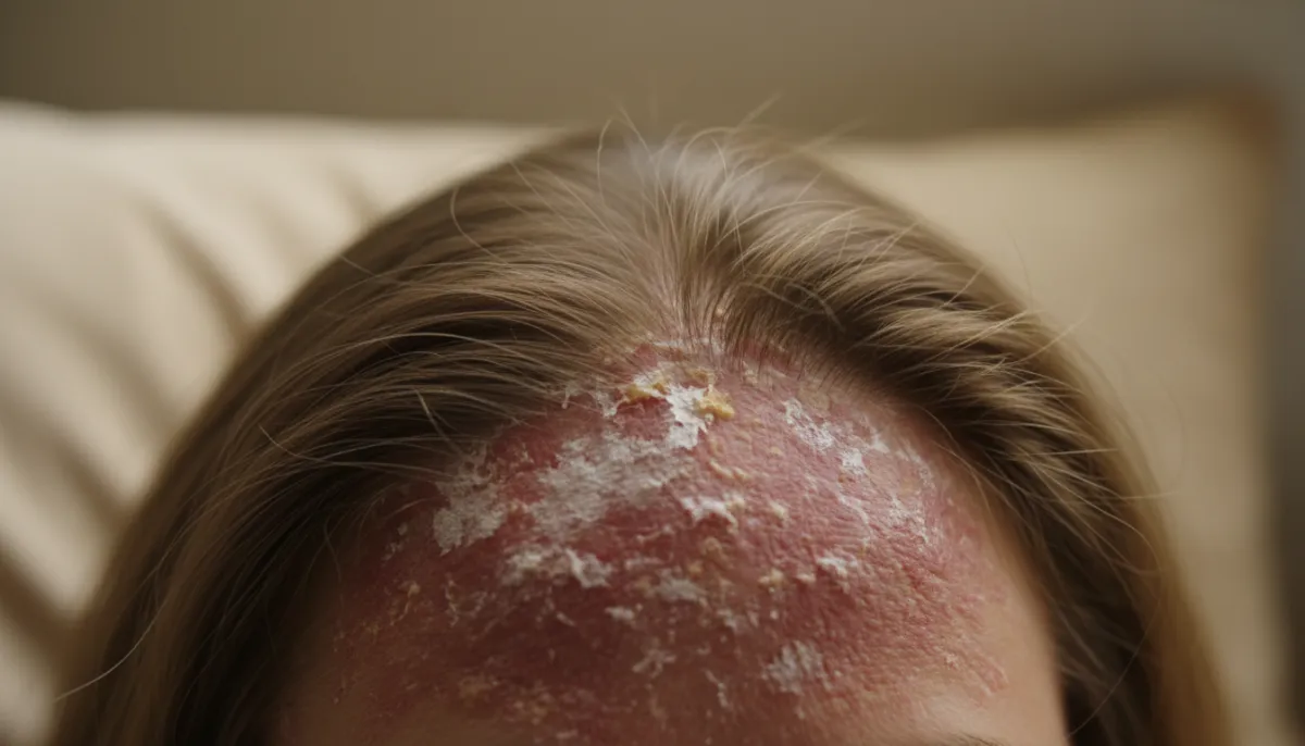 Typical appearance of scalp eczema