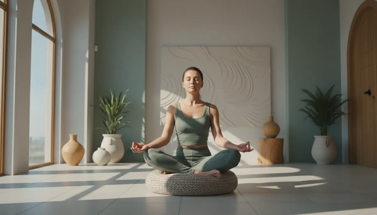 Deep breathing technique demonstration