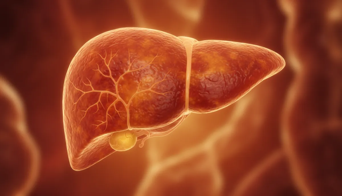 A healthy liver processing nutrients