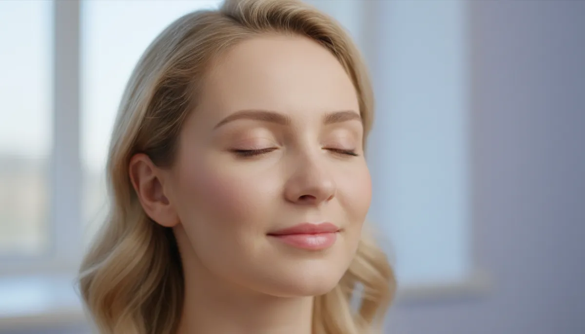 Skin after a chemical peel showing smoother texture