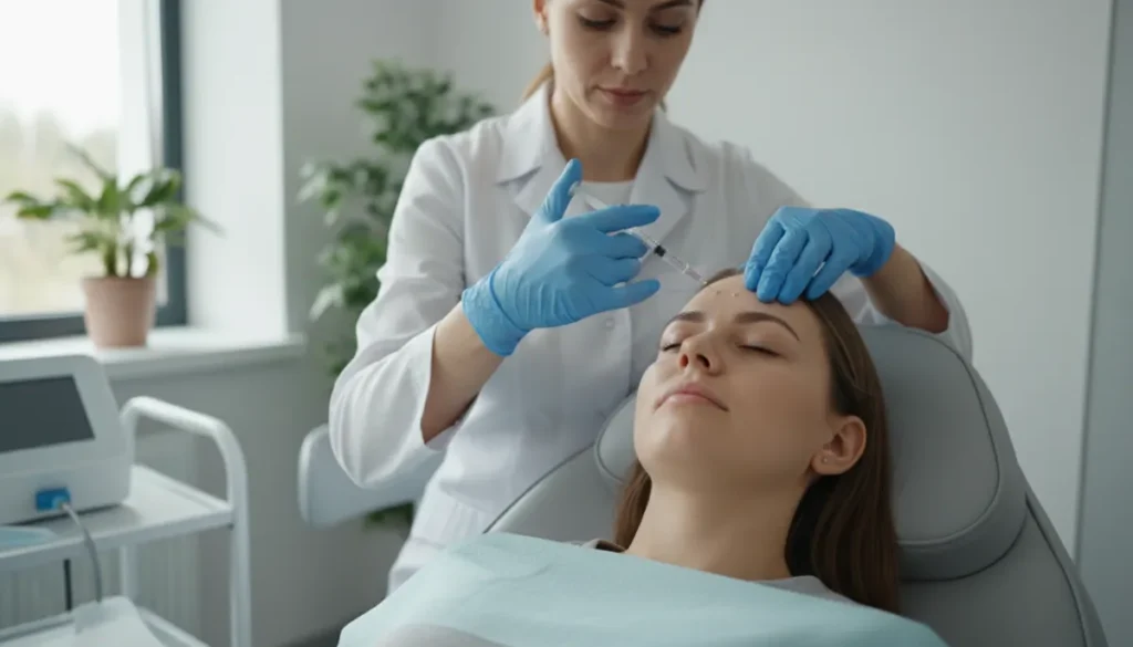 Medical professional administering Botox