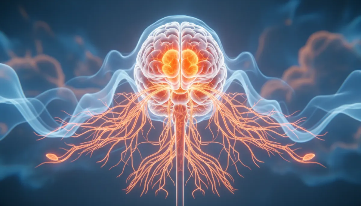 Illustration of brain stress response