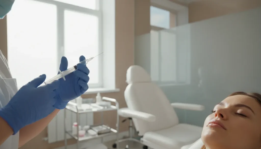 Doctor administering Botox injection