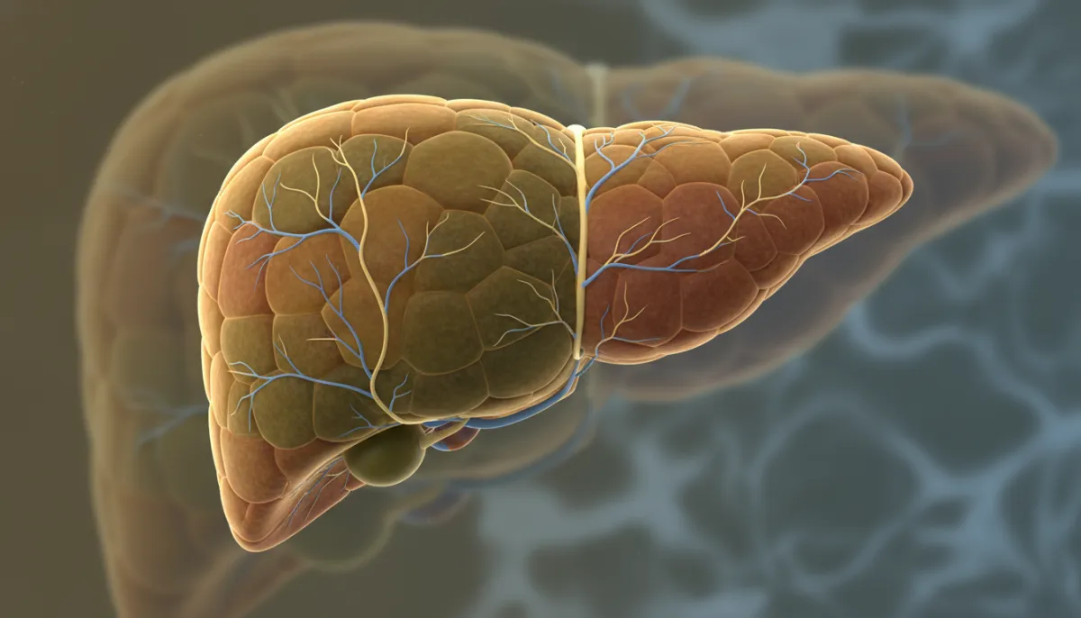 Illustration of a healthy human liver