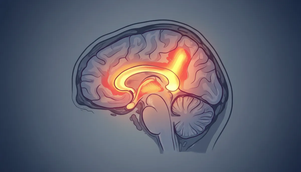 Brain scan showing areas activated during hypnosis
