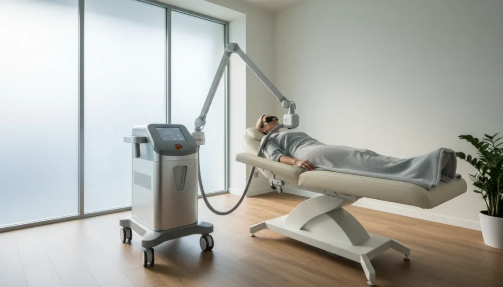 laser device in a clinical setting