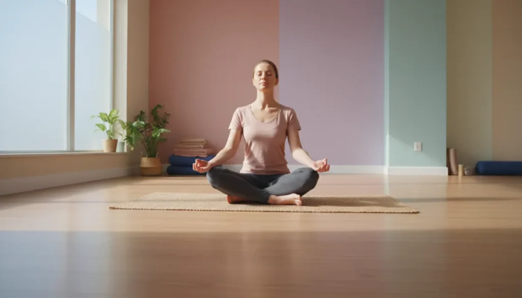 Person practicing mindfulness to manage anxiety