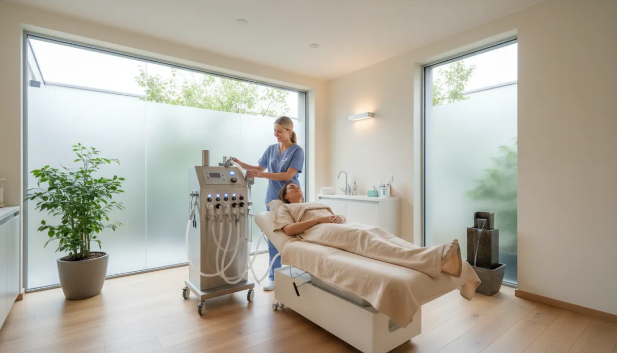 illustration of colon cleansing process