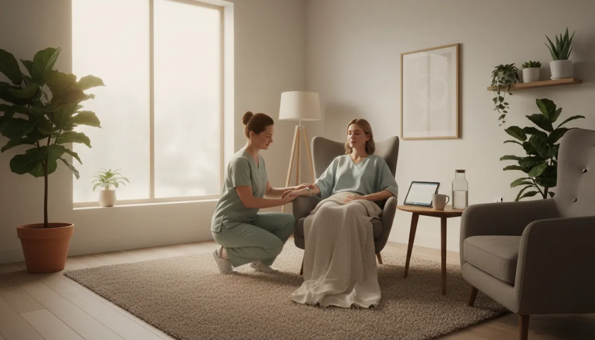 Medical staff monitoring a patient during alcohol detox