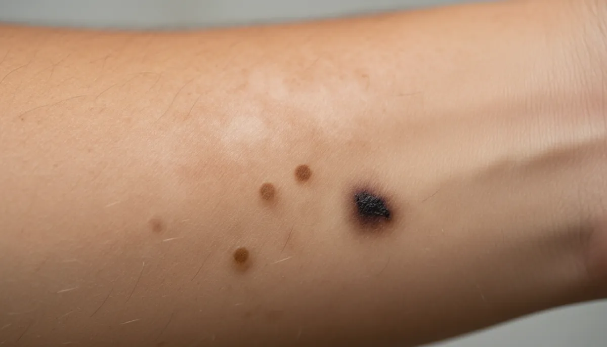 Different types of brown spots on the skin