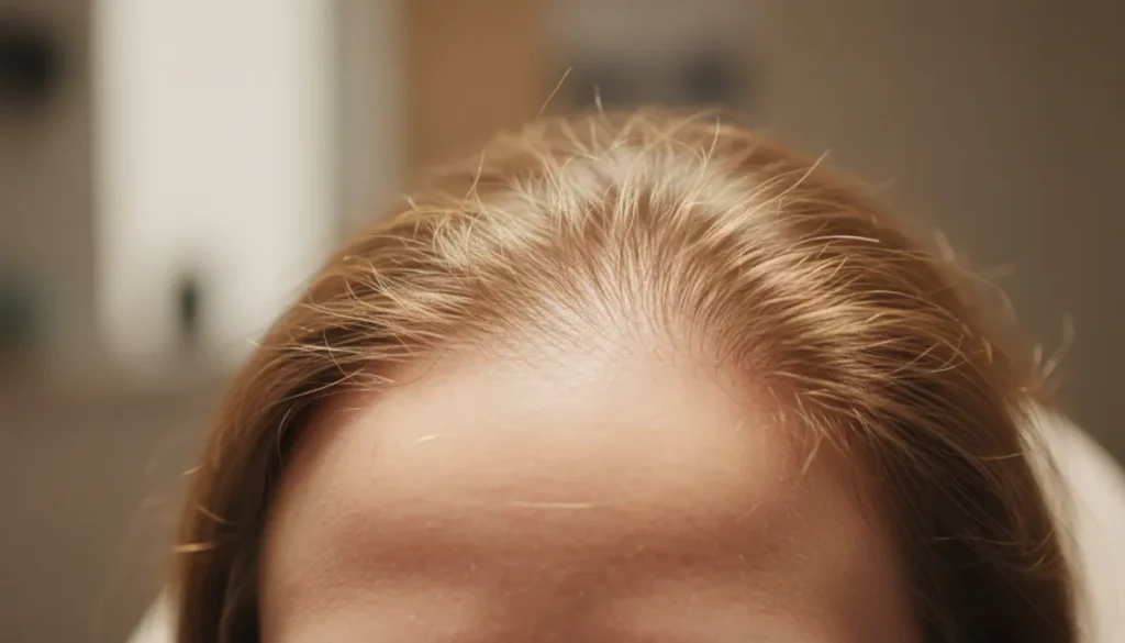 Early signs of temple hair loss