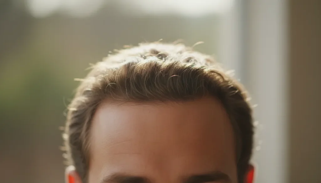 Early signs of a receding hairline