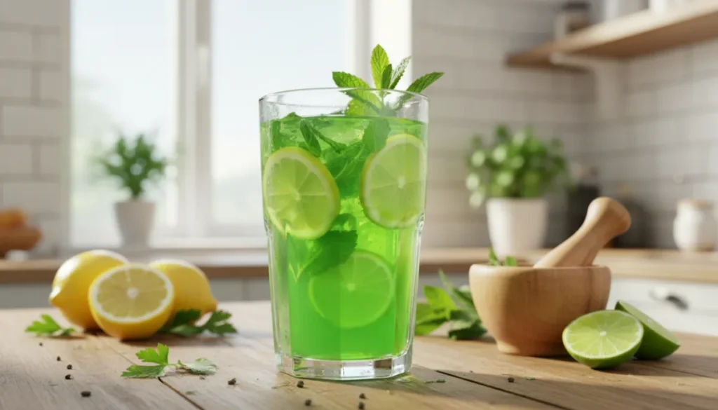 A fresh liver cleanse juice drink rich in antioxidants