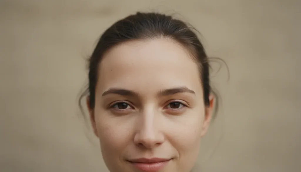 A typical ladies receding hairline pattern