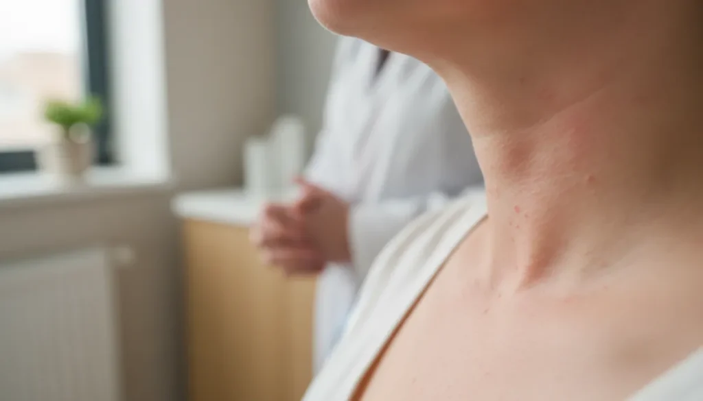Common allergic reactions causing neck rashes