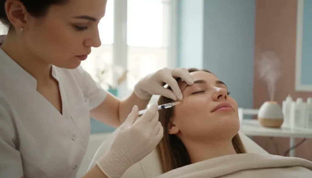 Expert injection of dermal fillers for cheekbone enhancement
