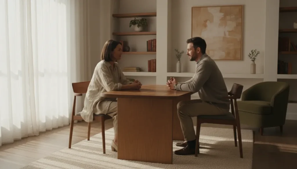 A compassionate counseling session for chronic depression