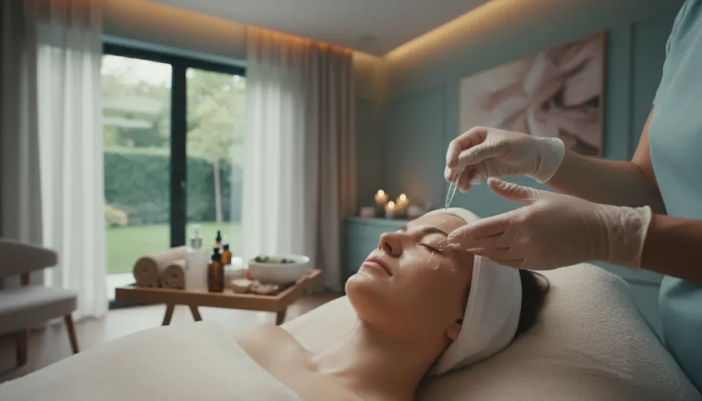 Expert hands delivering a rejuvenating anti-aging facial