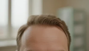 Typical appearance of temple hair loss