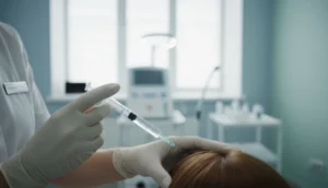Preparing stem cell injection for a baldness treatment