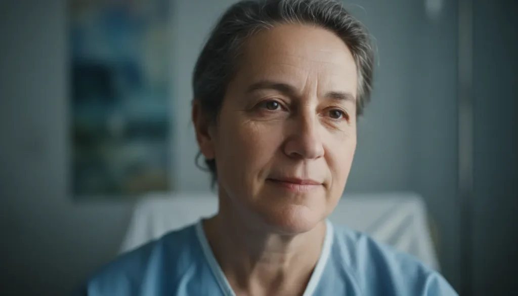 Leukemia patient experiencing hair loss