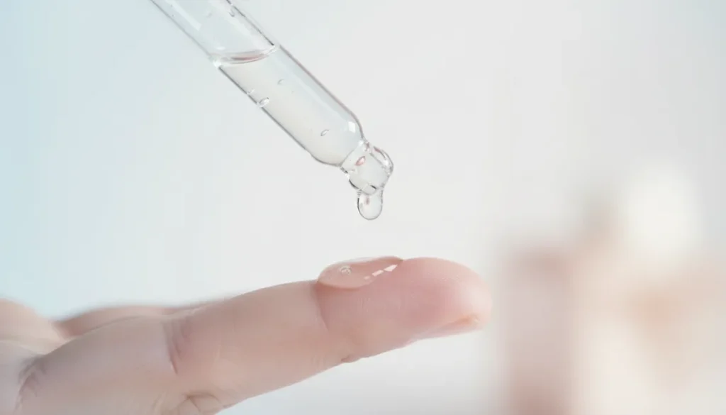 Precision application of a high‑quality face serum