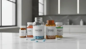 A selection of oral hair loss tablets
