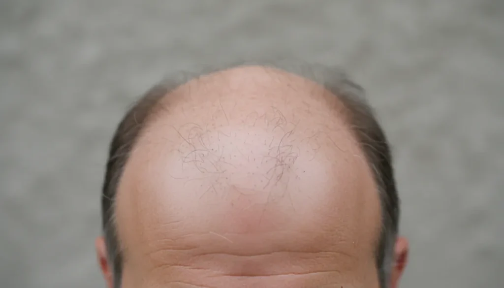 Illustration of male pattern baldness